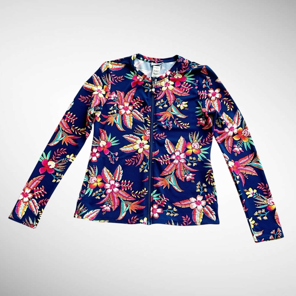 Tommy Bahama Tropical Print Zip-Front Long-Sleeve Jacket - Picture 15 of 15